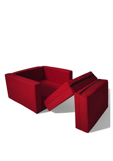 Katlanır Yer Yatağı - Çocuk Koltuğu - Bebek Yatağı 0-5 Yaş Kırmızı