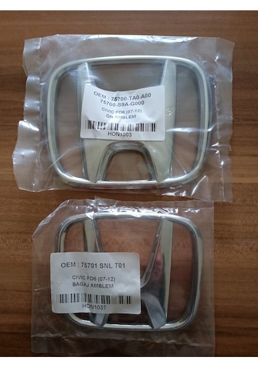 Honda Cıvıc Fd6 Ön Ve Arka Arma Logo 2li Takım 2007 - 2012