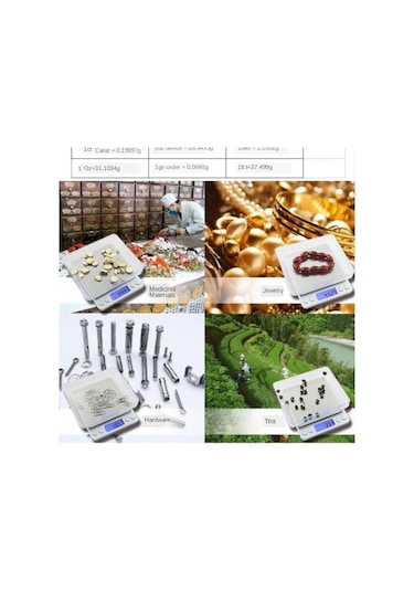 Homyl Doğru Dijital Elektronik Takı Ölçeği Taşınabilir 500 Gümüş