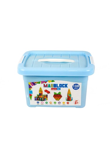 108 Parça Manyetik Yapı Blokları Çocuklar İçin Eğitici Oyun Seti