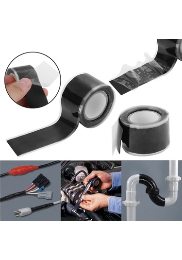 Neevoyu Islak Tutmayan Silikon Band -50 C/+500 C Isı Dayanıklı, Su Ve Hava Tight, İzolasyon İçin 3m X 3cm Beyaz Ta0053