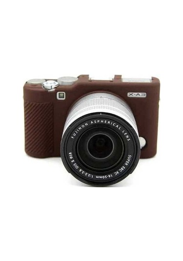 Pazly Fujifilm Xa3/xa10/xa5/xa20 Yumuşak Silikon Kılıf - Çizilmeye Karşı Koruyucu Kahve Kapağı