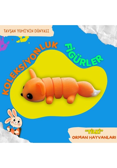 Tavşan Yumi Orman Hayvanları Koleksiyonu- 4 Parça 5-7 Cm Hareketli Oyuncaklar Ve Bilgilendirici Kartlar "