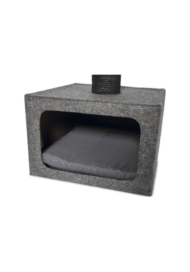 Karlıe Kedi Tırmalama+ev Dora Gri 38x38x91cm