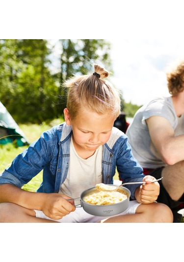 Açık Kamp Yürüyüş Pikniği Için Katlanabilir Kulplu Y28593-s Size S Gri