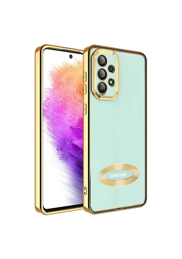 Khayra Galaxy Uyumlu A53 5g Kılıf Kamera Korumalı Logo Gösteren Omega Kapak - Sierra Mavi Sierra Mavi