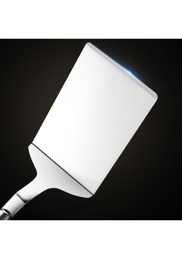 Ahşap Saplı Paslanmaz Çelik Barbekü Plaka Izgara Kazıyıcı Gözleme Spatula