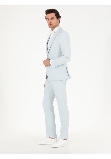 Cacharel Açık Mavi Slim Fit Smokin Damatlık Denım