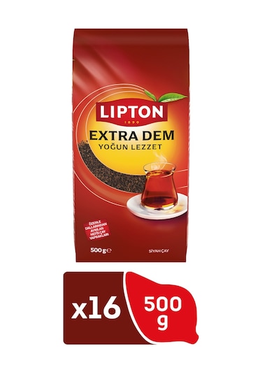 Lipton Extra Dem Siyah Dökme Çay 16 x 500 G