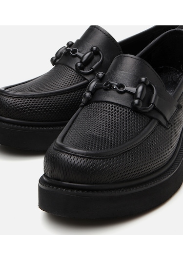 Hotiç Kadın Deri Siyah Tokalı Klasik Loafer 01ayh306690a100 Siyah