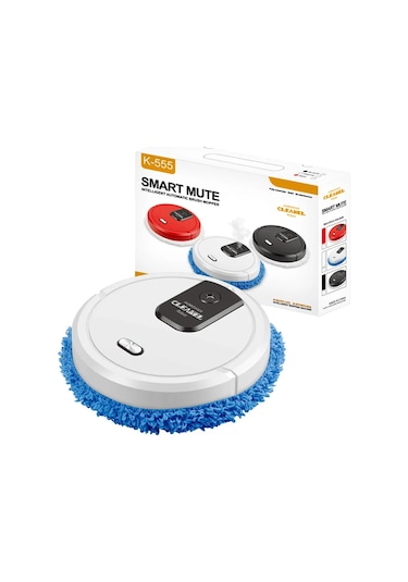 Yenı Usb Süpürme Robotlu Süpürge Paspas 3 In 1 Akıllı Kablosuz Sürükleme Style2-black Siyah