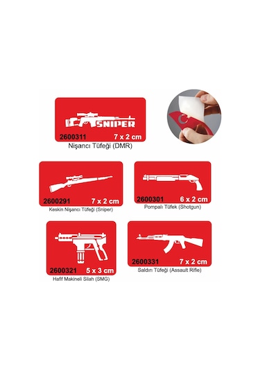 Silah Modelleri Dövme Şablonu Kına Deseni