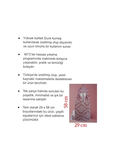 Pembe Varak Desen Poşetlik: Düzenleyici, Mutfak, Karavan, Kamp