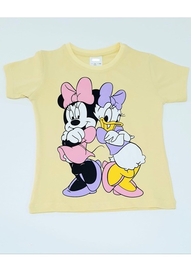 Minnie Kız Çocuk Pijama Takımı Sarı