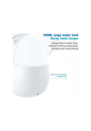 Ruicoo Evde Kullanan Nanoteknoloji Isı Buhar Yüz Aletleri - 45 C Hızlı Isınma, 30 Saniye Buhar, 180ml Depolama, Nemlendirici Cilt Bakımı Avrupa Standartı Beyaz