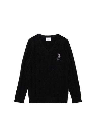 U.s. Polo Assn. Erkek Çocuk Siyah Kazak /triko 50293535-vr046 Siyah