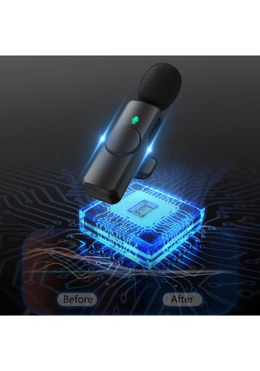 Moveevo 2.4g Kablosuz Kolluk Mikrofonu - Gürültü Azaltma, 360 Tüm Yönlü, Ios Uyumlu, Şarj Edilebilir - Canlı Yayın Ve Ses Kaydı İçin