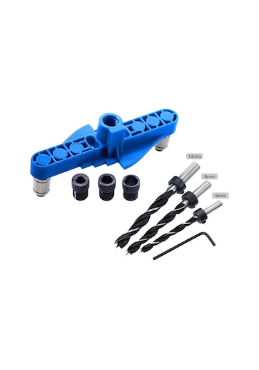 Sones Kendin Yap Ahşap İşleme Delik Bulucu Kendiliğinden Merkezlenen İşaretleyici, Model: Mavi Matkap Ucu