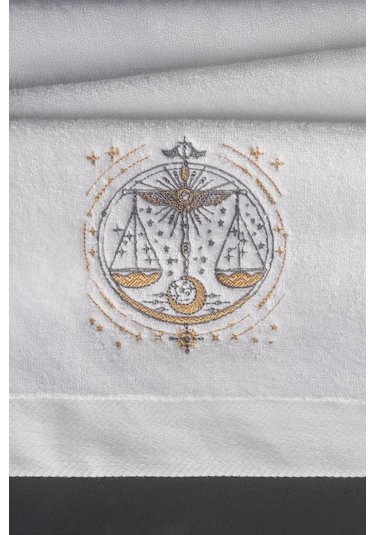 Varol %100 Microcotton Üst Kalite Havlu Seti Burç Nakışlı Terazi-standart Terazi Diğer
