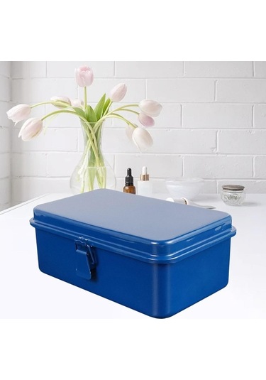 Pazly Suntek Stil Saklama Retro Not Mavi Kutusu Düzenleyici Demir Ze Mavi