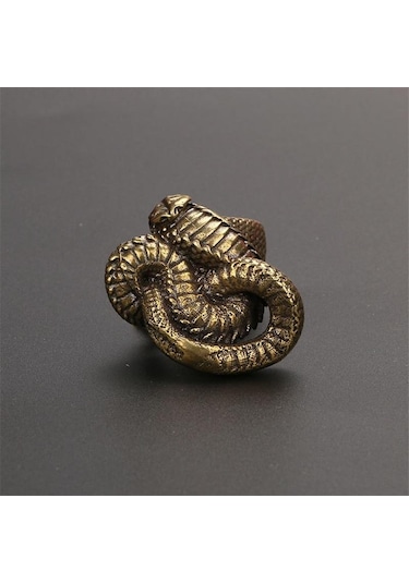 Antik Bronz Kobra Heykeli Süs Zodyak Yılan Minyatür Figürler Bakır Masaüstü Dekorasyon Çay Evcil Hayvan Dekor Aksesuarları Zanaat