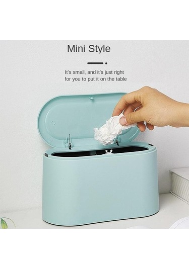Pazly Suntek Şık Mavi Masa Küçük Kovası İçin Çöp Banyo Açık-mavi Açık , Fm Açık Mavi