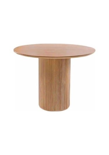 Breeze Yuvarlak Ahşap Bohem Masa 110x110 Naturel