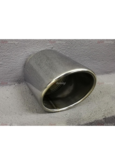 Tek Çıkışlı 100mm Egzoz Ucu Eğik Ağız Silindirik