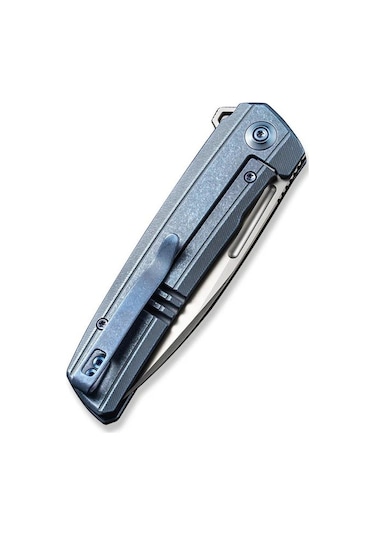 We Knife Speedster Blue Titanium Handle Black Stonewashed Cpm 20cv Blade Kamp Çakı Mavi