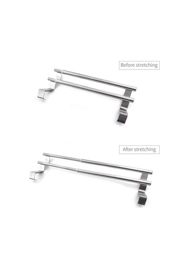 Tenfowee Genişletilebilir Paslanmaz Çelik Büyük Kapasiteli 26.5-40cm Dolap Üstü İki Barlı Havlu Rakımı - Mutfak Ve Banyo İçin Diğer Tenfowee Genişletilebilir Paslanmaz Çelik Büyük Kapasiteli 26.5-40cm Dolap Üstü İki Barlı Havlu Rakımı - Mutfak Ve Banyo İçin Diğer