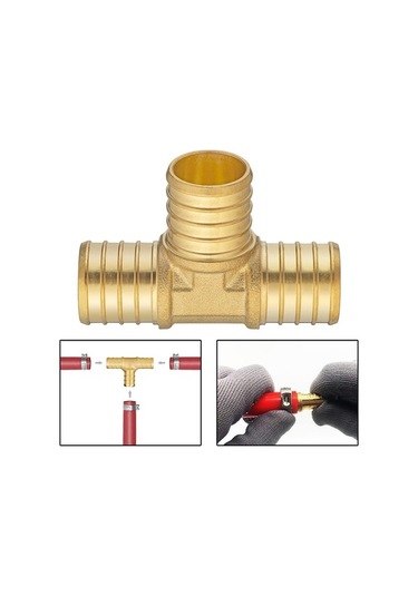 Trendooze Homyl Üç Akar Vanalar Sıkıştırma Tee Bağlantı 2,6x1,8x0,85-inç