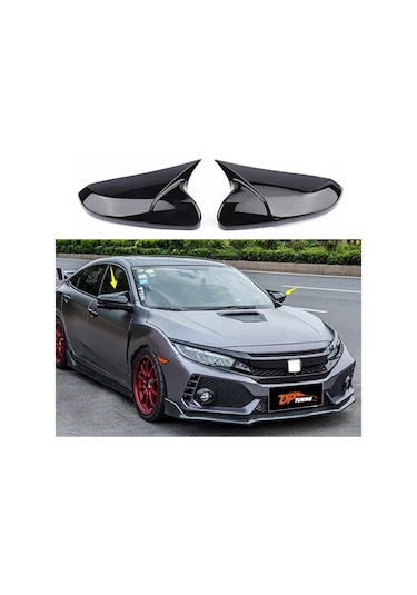 Honda Civic Fc5 Yarasa Ayna Kapağı Parlak  Siyah
