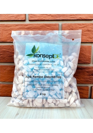 Renkli Dolomit Taş Açık Pembe (Toz Pembe) 2Kg