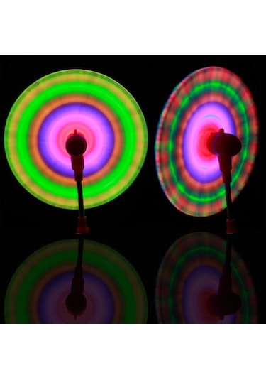 Flashing Light Up Led Spinning Renkli Led Işıklı Dönen Ufo Pervane Sesli Işıklı Kırmızı Değirmen Işık Kırmızı