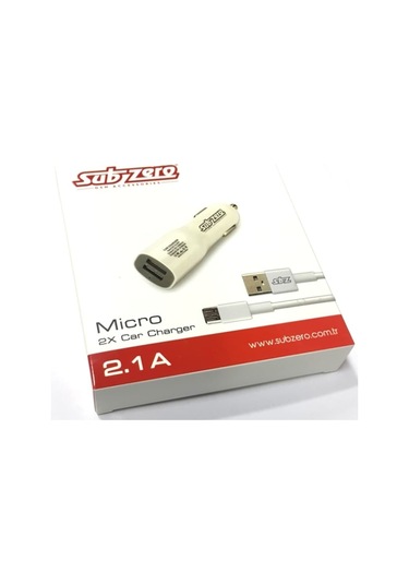 Subzero 2.1A 2Xusb Micro Usb Çakmak Şarj + Kargo Ücretsiz