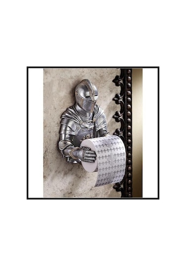 Knight Roma Asker Doku Tutucu Stil Duvar Asılı Yaratıcı Mutfak Rulo Kağıt Doku Kutusu Tuvalet Rulo Standı Kağıt Tutucular Gümüş Altın