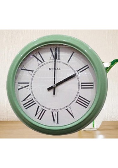 Regal 4290 Hwr Özel Seri Metal Kasa Akar Sessiz Saniyeli Duvar Saati Çok Renkli