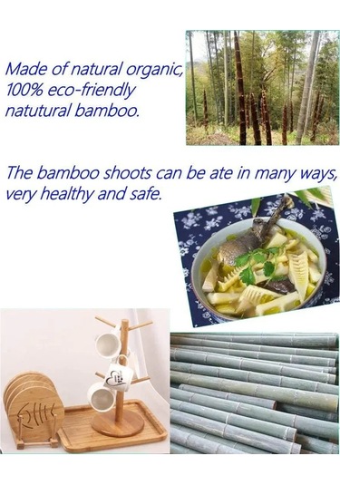 Vkemall Bambu Kupa Rakusu - 6 Bardaklı Organik Malzeme, Anti Kayma Tabanlı, Mutfak Düzenleyici, Doğa Stilinde Ahşap Rengi