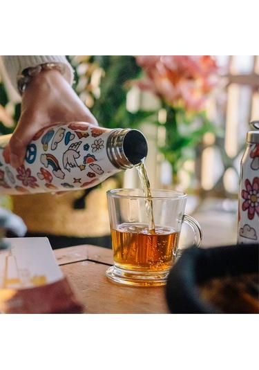 Les Artistes Paris Isı Yalıtımlı Çelik Termos Matara 500 ML Happy