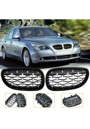 Bmw 5 Serisi E60 Diamond Ön Panjur Piano Black 2004-2009
