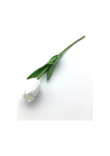 Yapay Islak Lale 33 Cm Yapay Çiçek Dekor, Masa Süsü, Fon Yapay Çiçek Dekor, Masa Süsü, Fon Beyaz