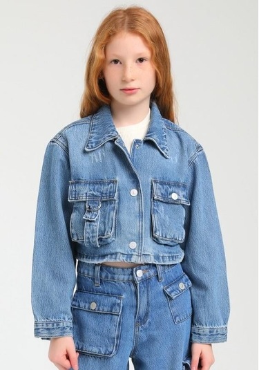 Kız Kot Ceket 24yesc24243 Mavi