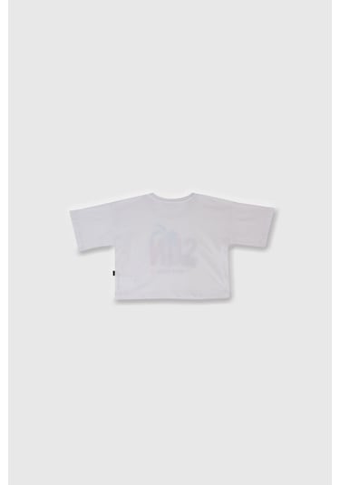 Sisley Kız Çocuk Beyaz Tshirt
