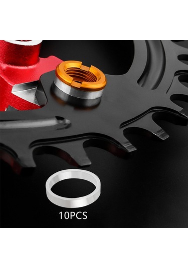 Homyl 10x Zincir Tekerlek Plakası Vida Contaları Metal Dağ Gümüş