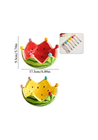 Honeybeeshop Kırmızı İçli Karpuz Kasesi 6 Çatal Ve Paslanmaz Desert Cocktail Kaşıkları Seti Kırmızı Dolgu Karpuz Kasesi