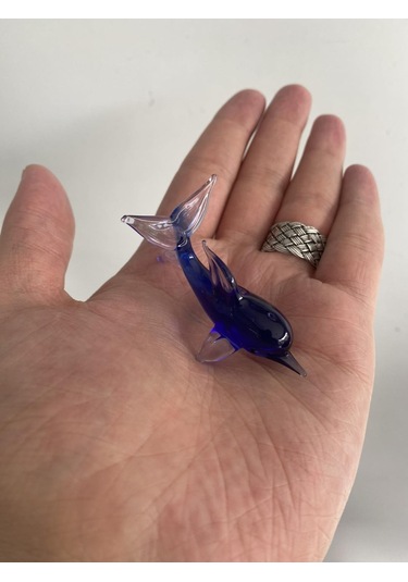 El Yapımı Murano Cam Yunus Biblo A05