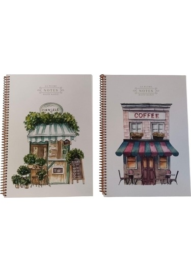 Keskin A4 80 Yaprak Karton Kapaklı Spiralli Kareli Defter La Plume