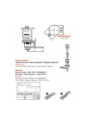 Sermak Mini Mandallı Kilit 219 1 Enka454