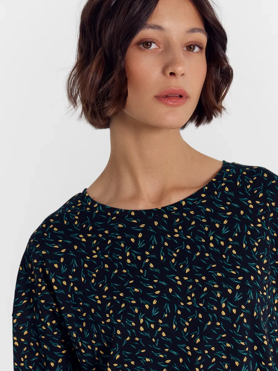 Mark Formelle Büyük Beden Pamuklu Uzun Kollu Gecelik 266686084 Siyah