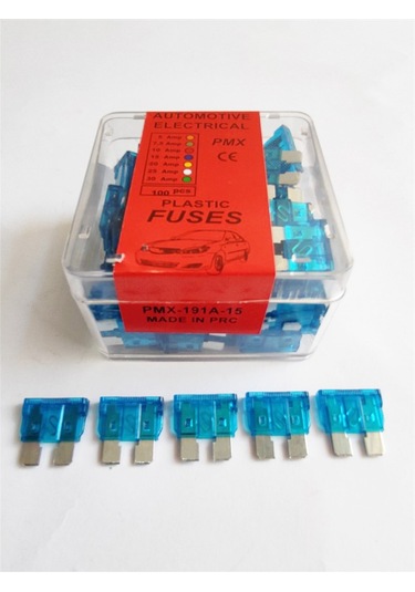 15 Amper Yassı Bıçak Sigorta 100,lü Paket